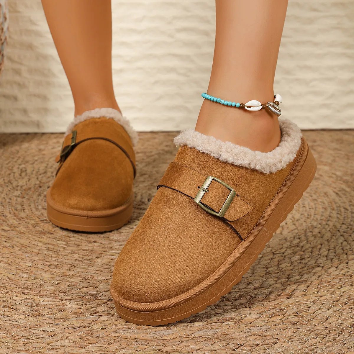Round Toe Platform Slippers - Loving It Shop
