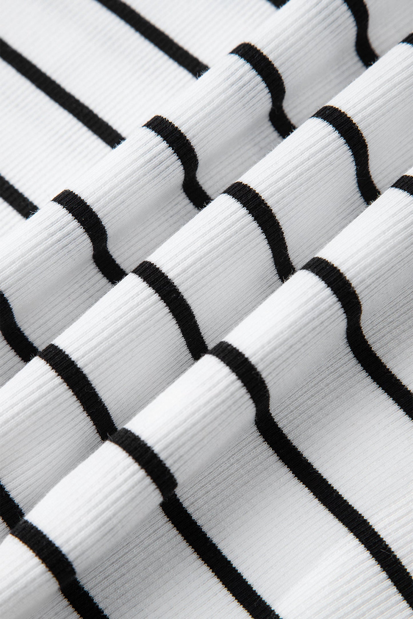 White Stripe Stand Collar V Neck Elastic Cuffs Half Sleeve Dolman Top
