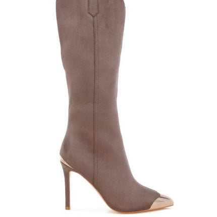 Ridda Metallic Cap Toe Denim Boots