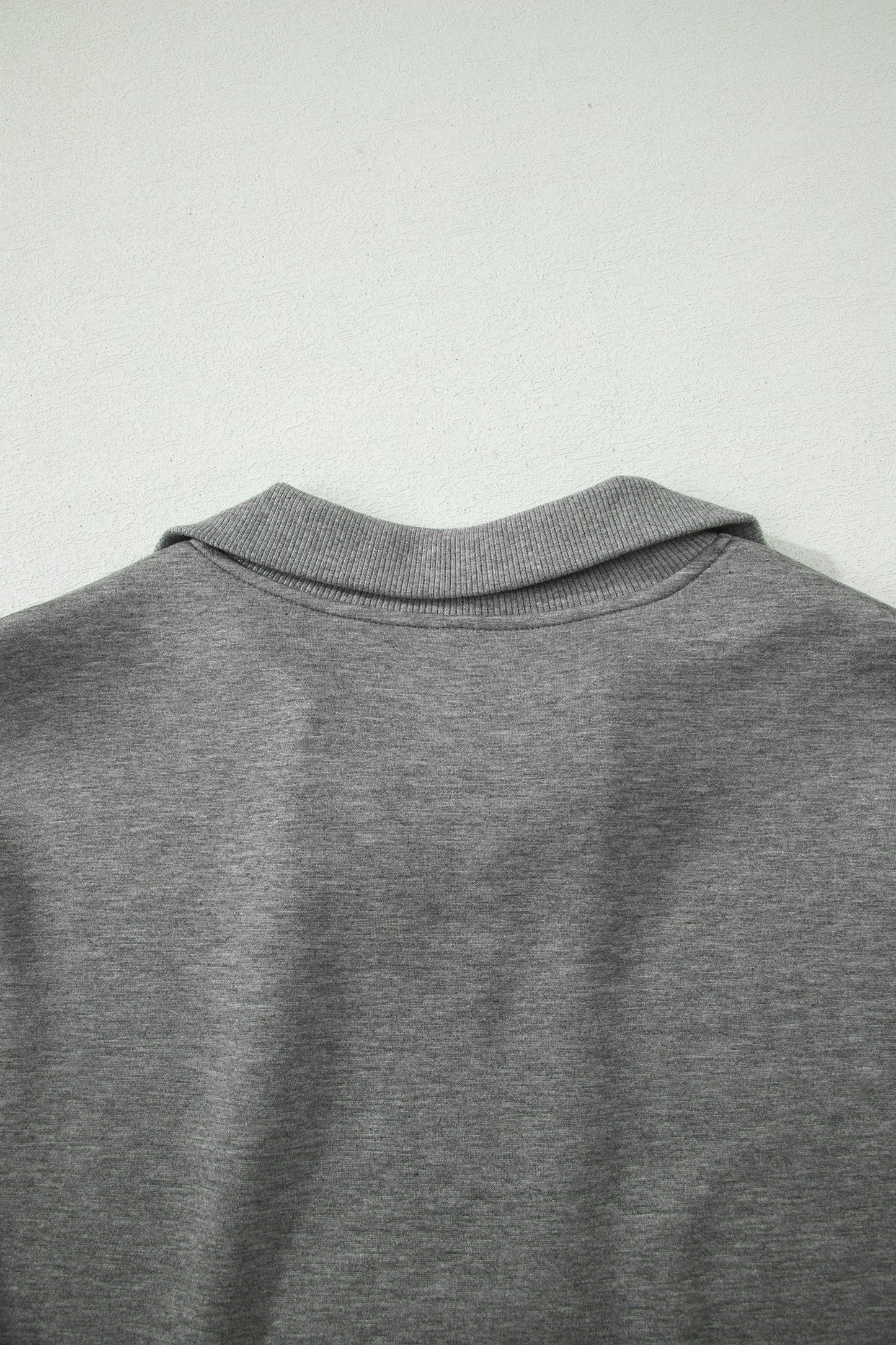 Gray Half Zip Polo Tee Casual Pant Set