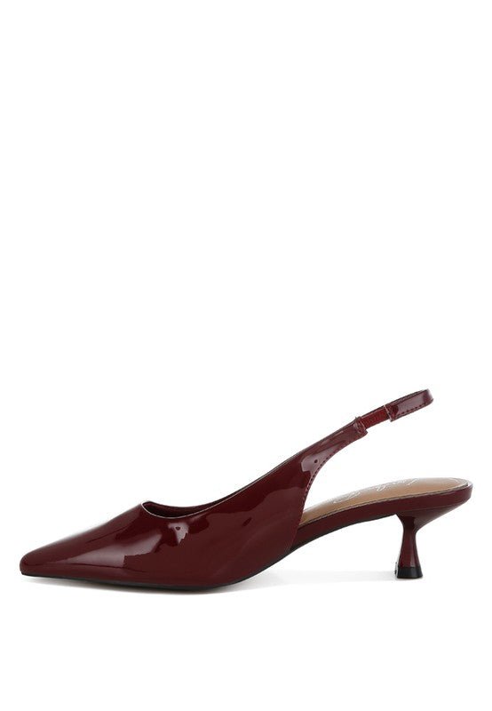Pentas Kitten Heel Slingback Sandals - Loving It Shop
