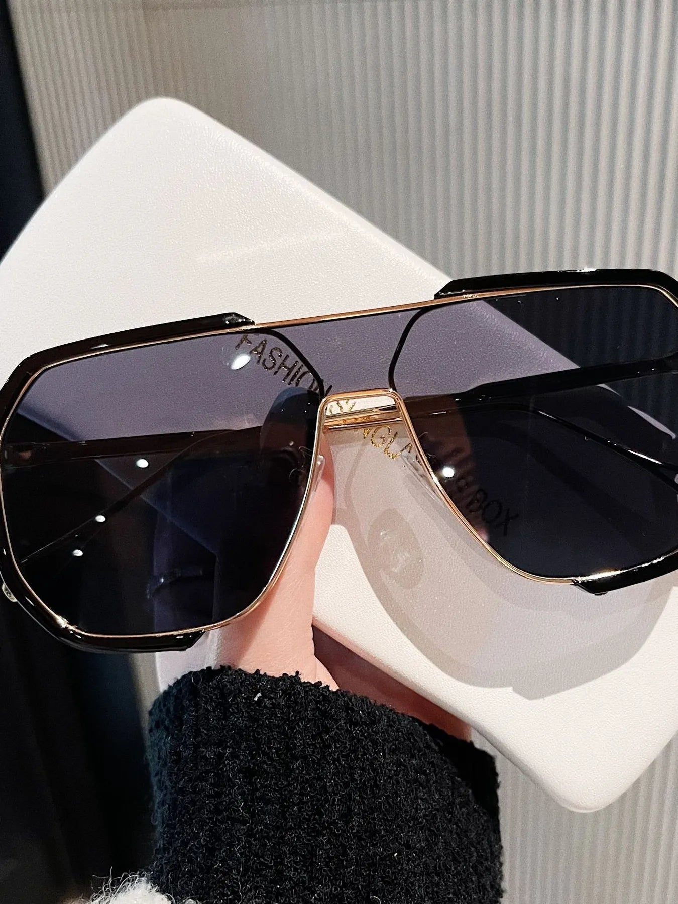 UV Protection Oversized Sunglasses - Loving It Shop