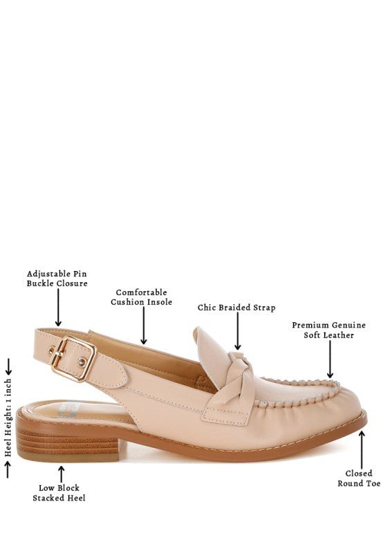 Jemykin Genuine Leather Loafer Sandals - Loving It Shop