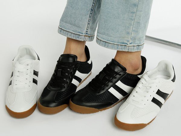 Blaster Casual Striped Lace - Up Sneakers - Loving It Shop