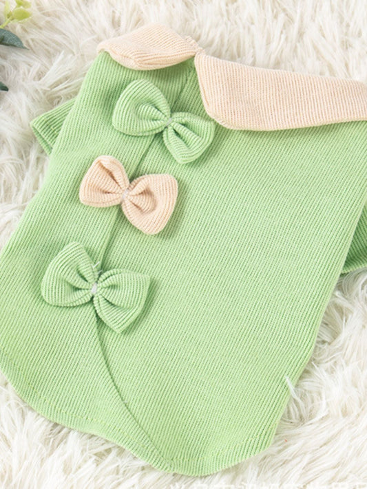 Bow Decor Pet Top - Loving It Shop