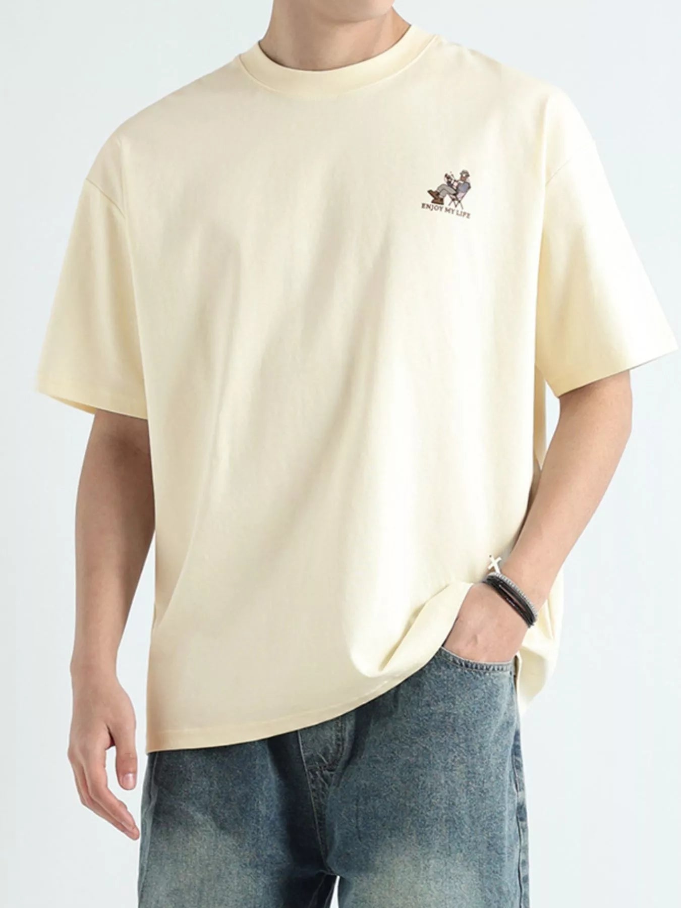 Men's Plus Size Graphic Relaxed Fit T-Shirt - Loving It Shop
