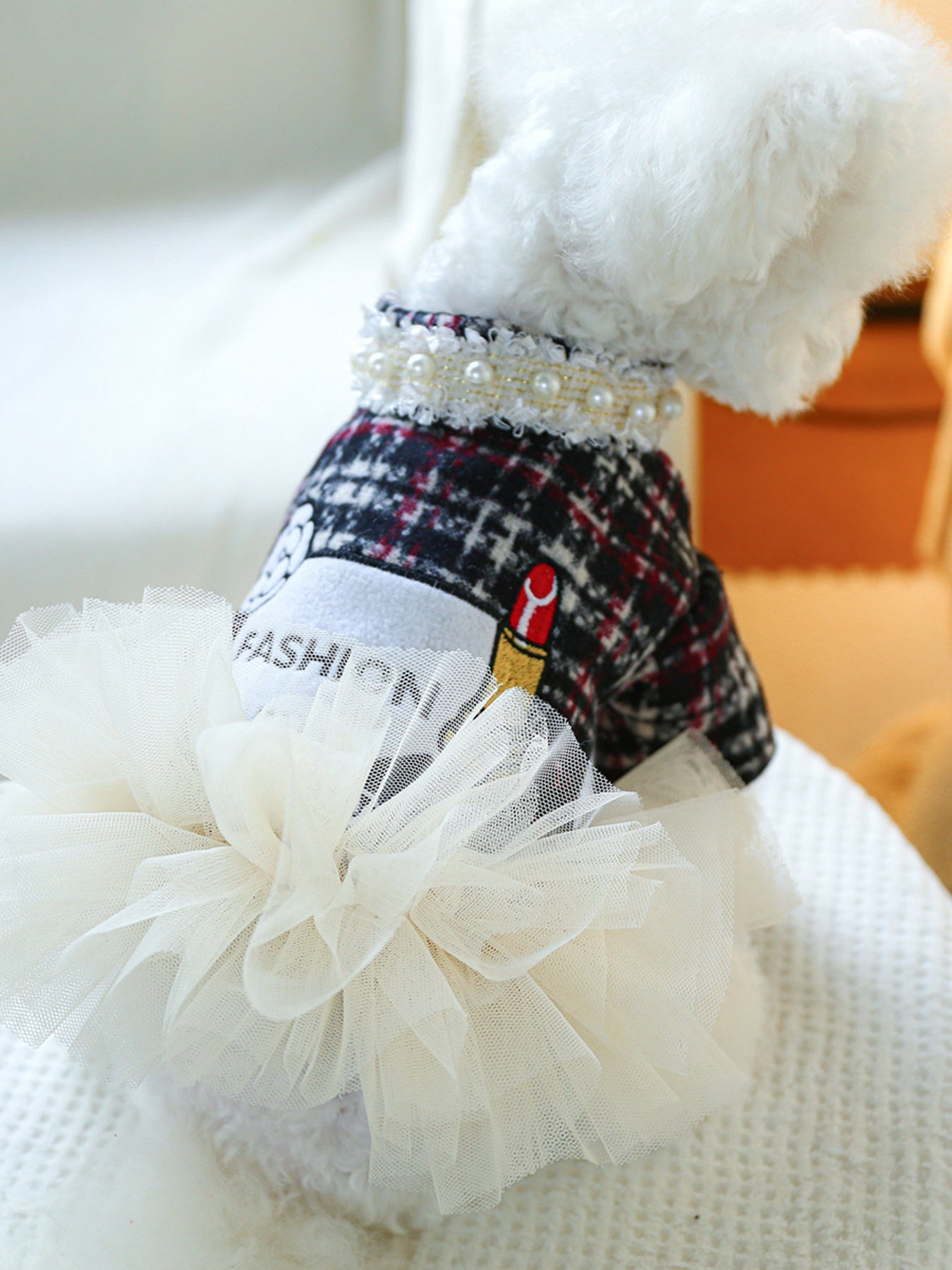 Pearl Collar Pet Dress - Loving It Shop