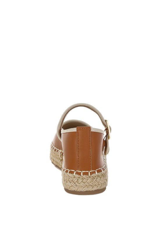 Ostac Genuine Leather Mary Jane Espradrilles - Loving It Shop