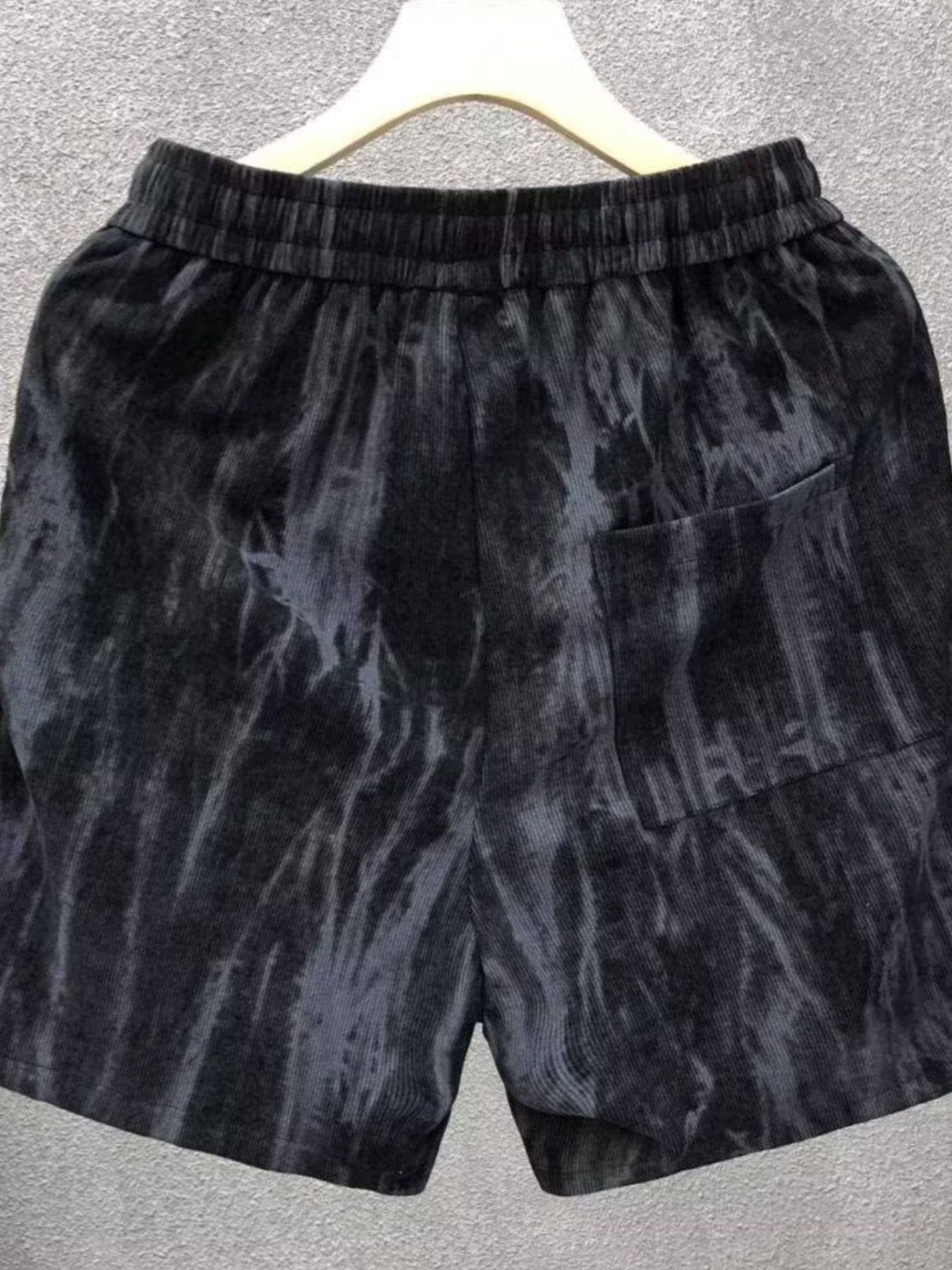 Men's Plus Size Tie-Dye Elastic Waist Shorts
