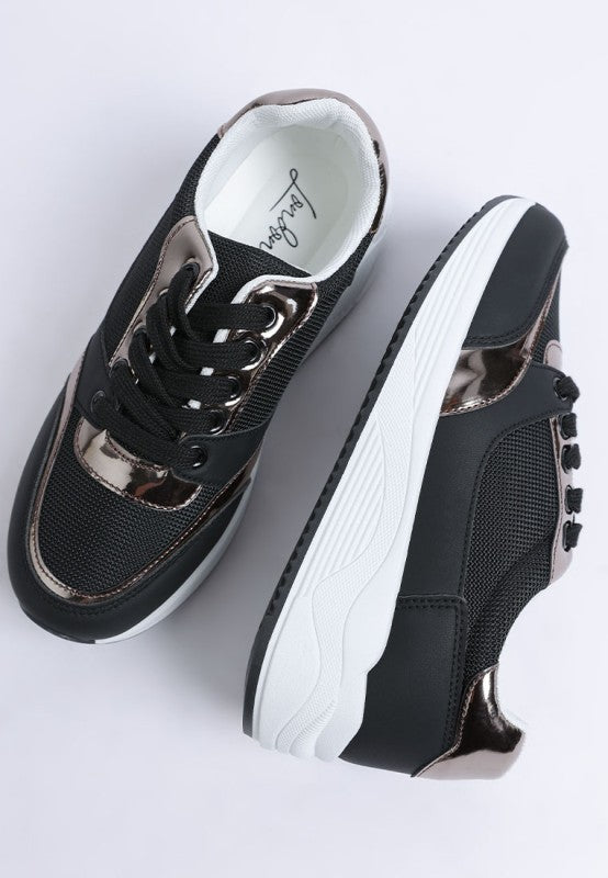 Subasa Chunky Mesh Lace Up Sneakers