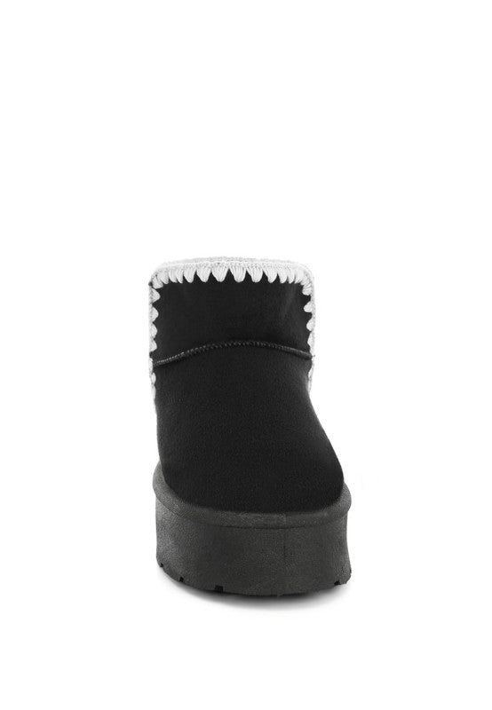 Rochas Scalloped Detail Snow Boots