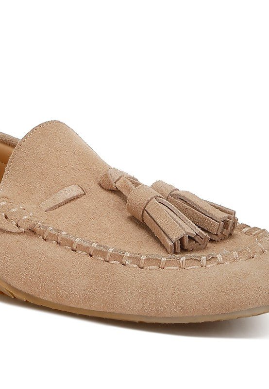 Kipstar Real Suede Leather Tassel Loafers - Loving It Shop