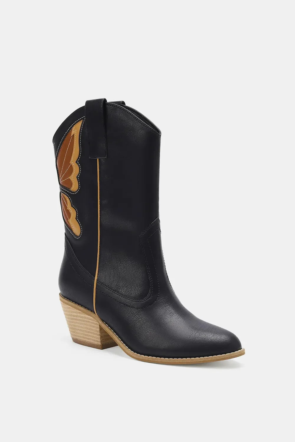 Fashion Butterfly Cut Detail Point Toe Boots