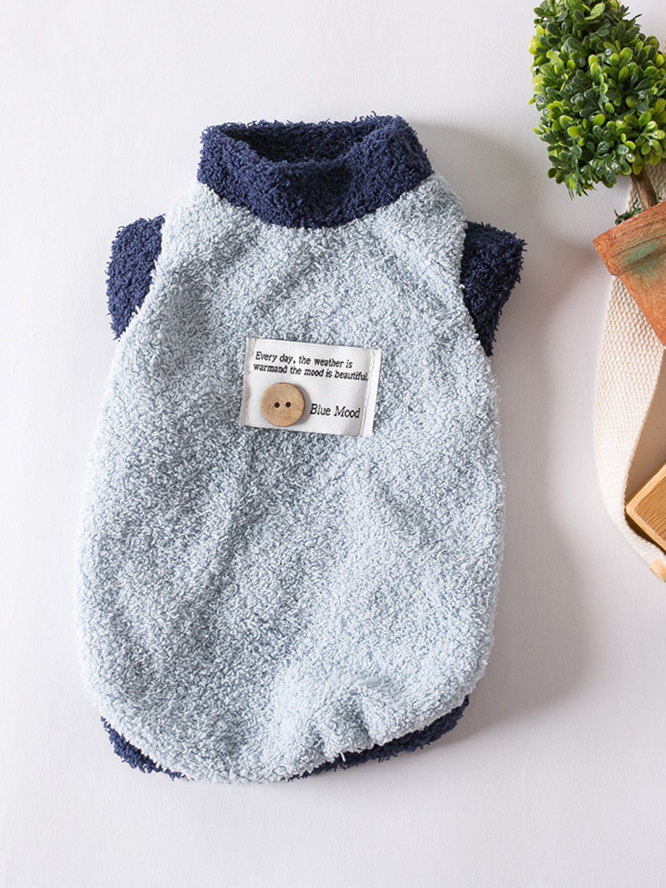Fleece Pet Sweater with Button Decor - Loving It Shop