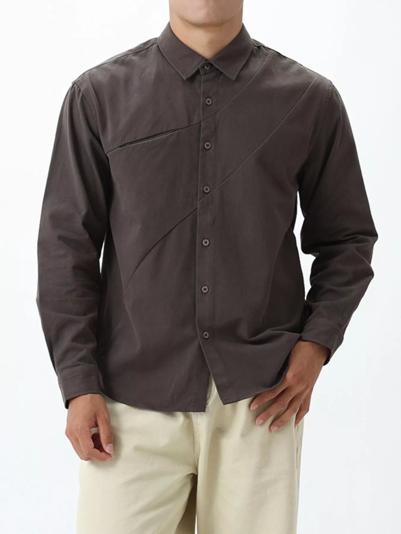 Men's Plus Size Button Up Long Sleeve Shirt - Loving It Shop