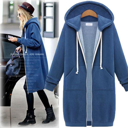 Hooded Long-sleeved Winter Sweater Women&