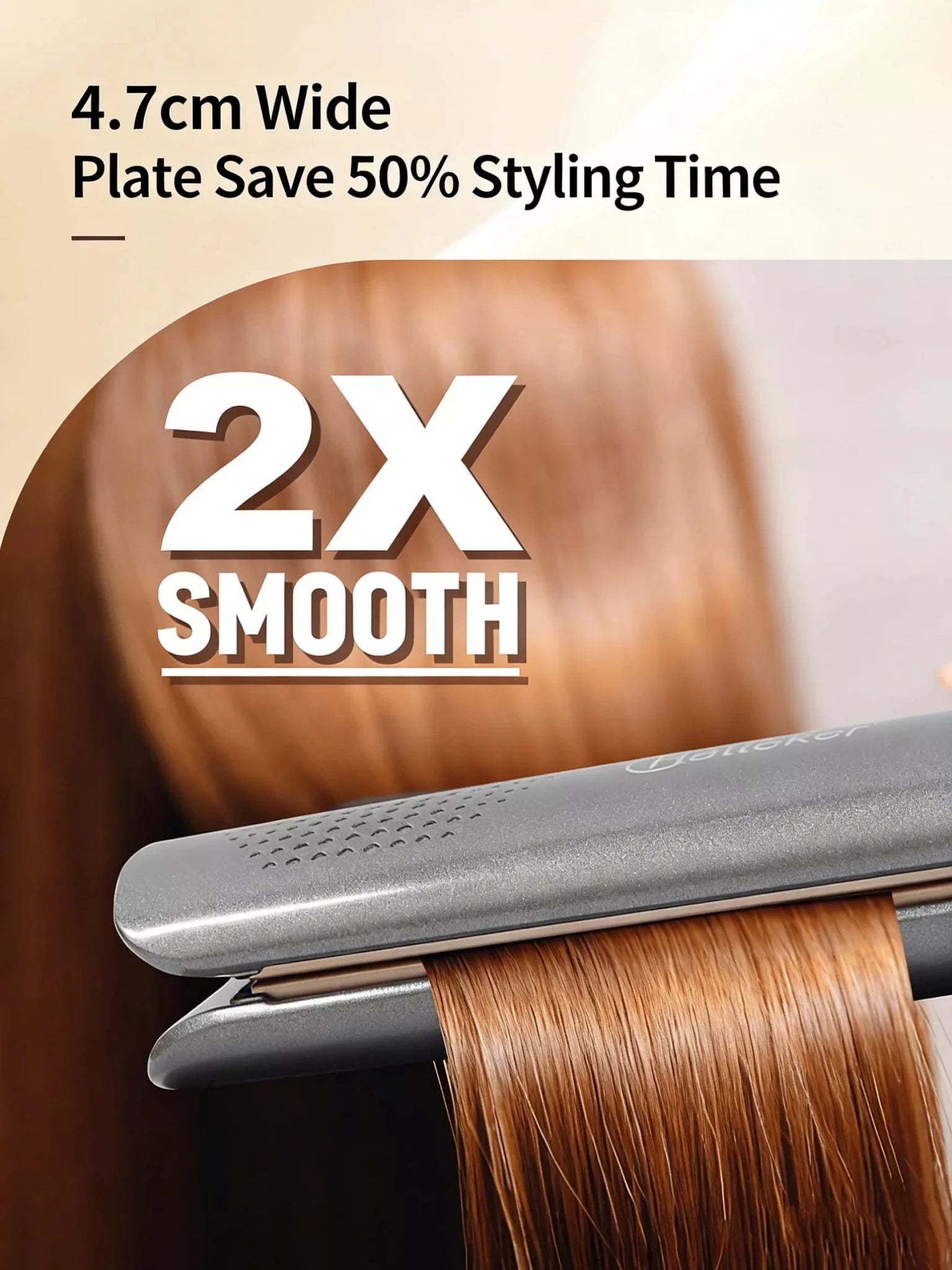 Curling and Straightening Hair Iron with Temperature Control - Loving It Shop