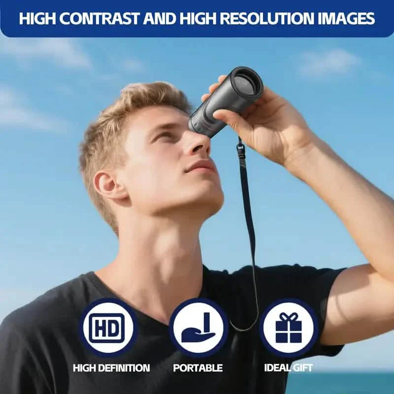 8X Portable Monocular – Pocket-Sized for Outdoor Adventures &amp; Travel