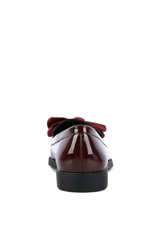 BOWBERRY BOW - TIE PATENT LOAFERS - Loving It Shop
