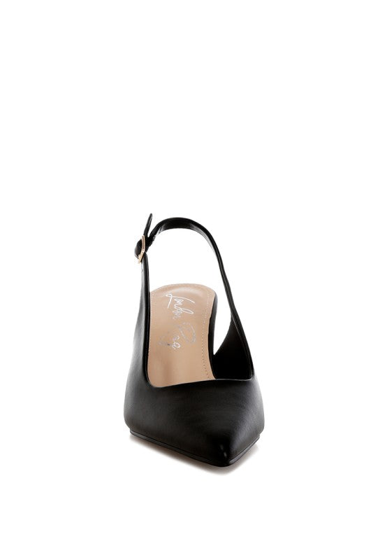 Jaoba Pointed Toe Pin Buckle Slingbacks
