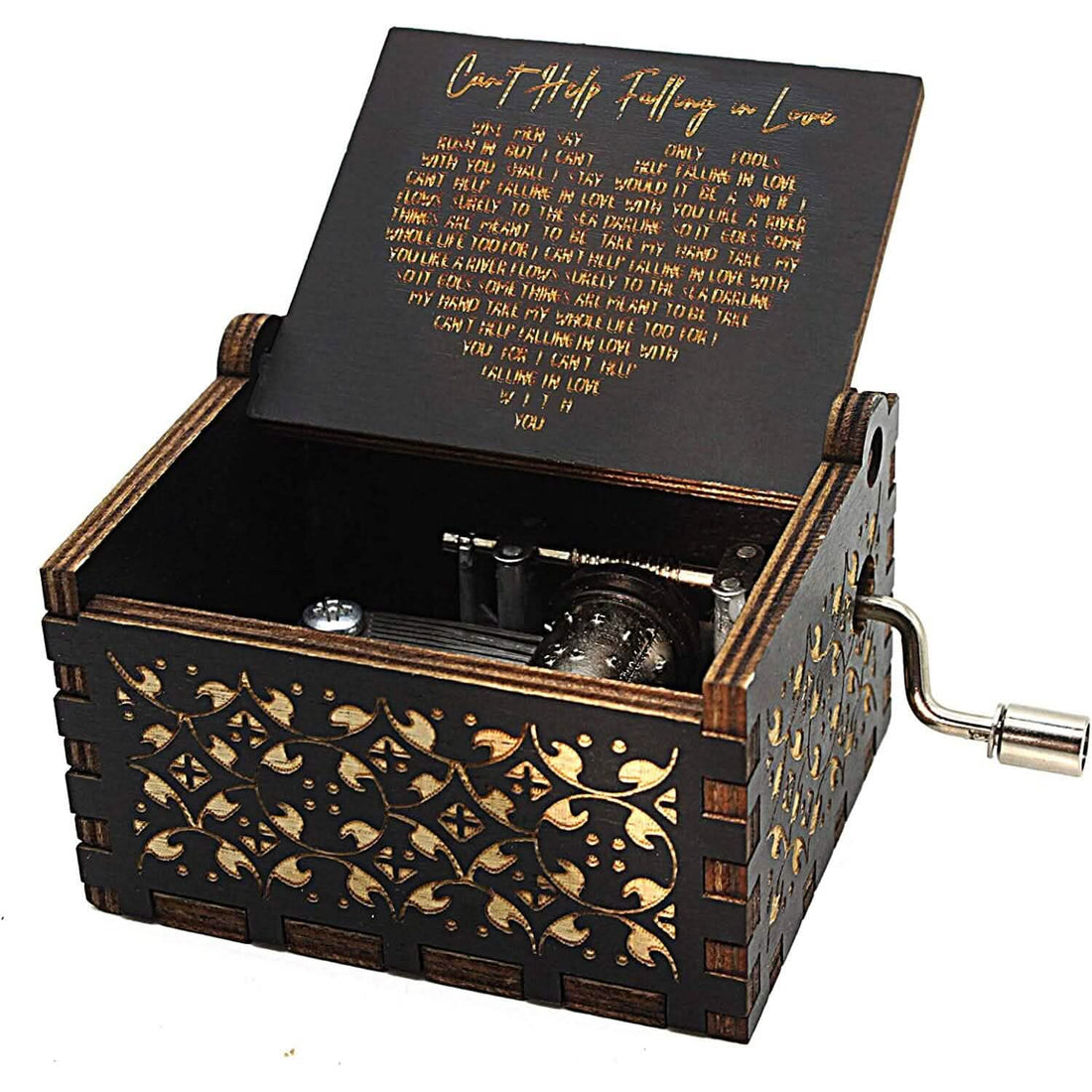 Antique Engraved Musical Box Can&