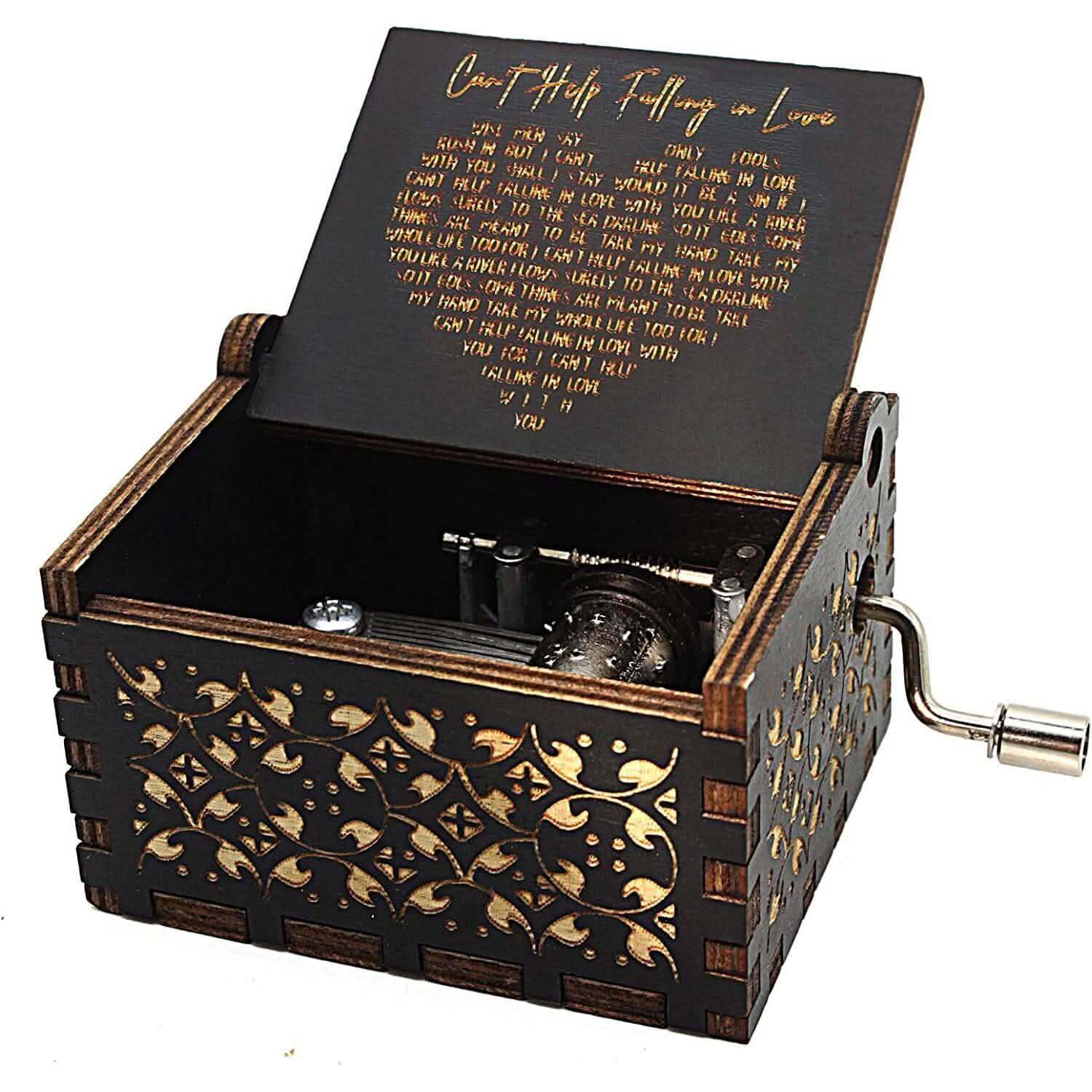 Antique Engraved Musical Box Can&