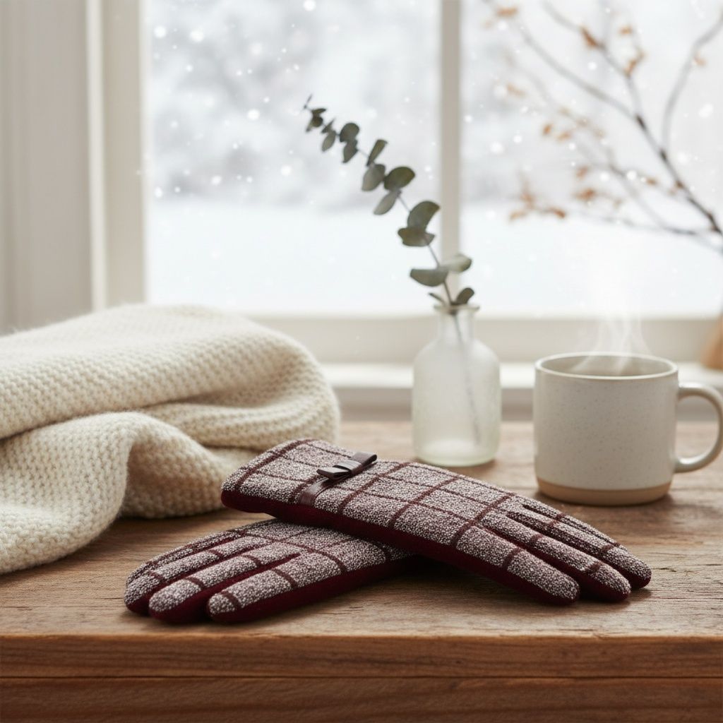 Women’s Plaid Touchscreen Winter Gloves Stylish Casual Accessories