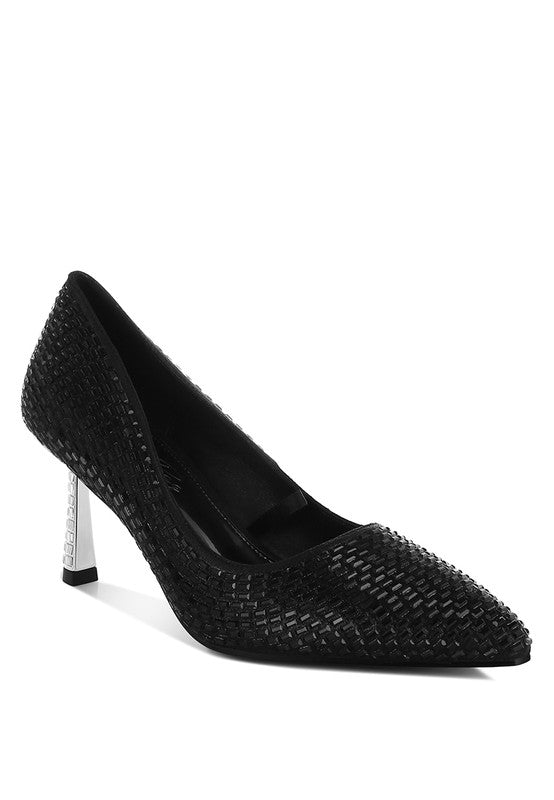 Benjamins Rhinestones Embellished Pumps - Loving It Shop
