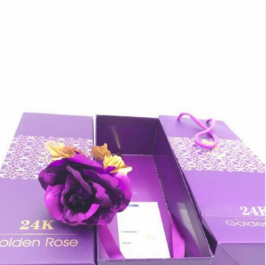 24K Gold Foil Purple Rose - Mother&