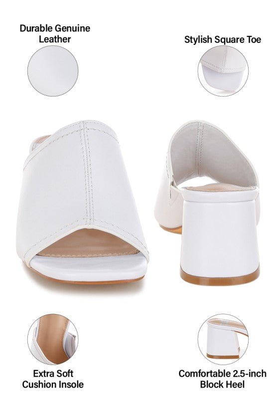 Wuling Slip - On Soft Leather Heels - Loving It Shop