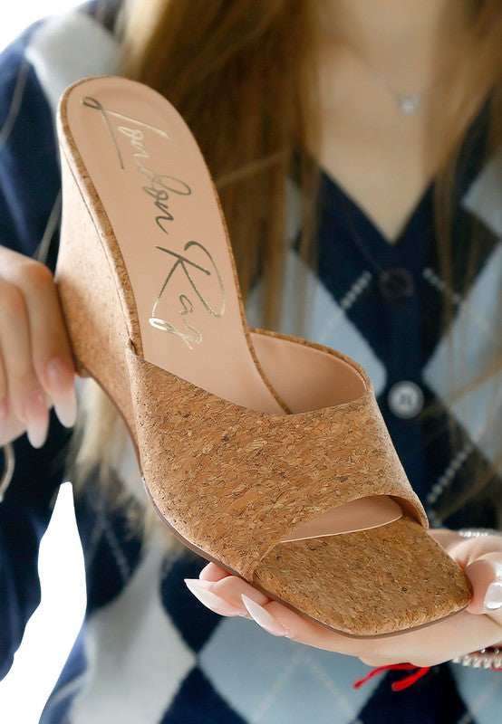 Shiloy Cork Wedge Sandals