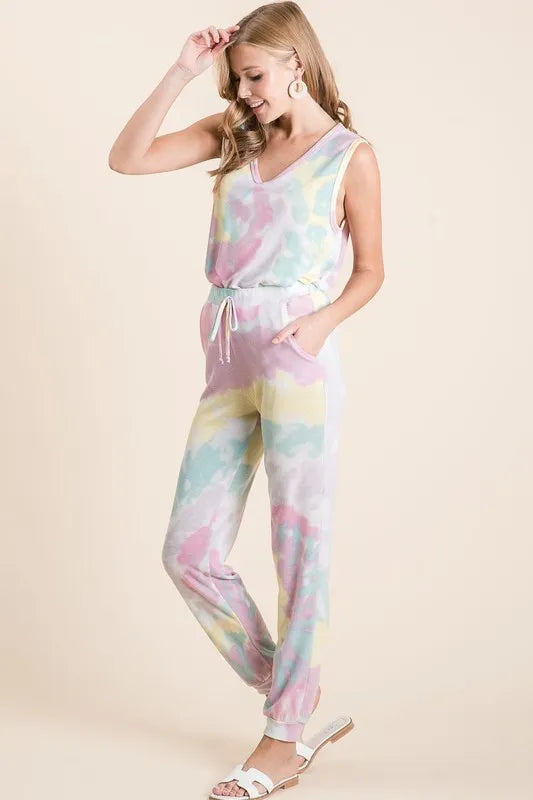Tie Dye French Terry Casual Pants
