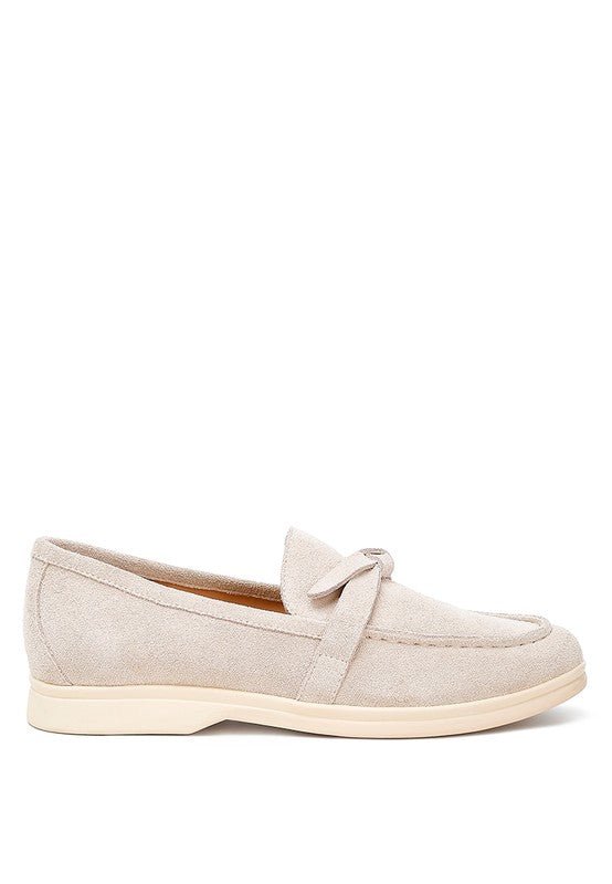 Nautica Genuine Suede Knot Detailed Loafers - Loving It Shop