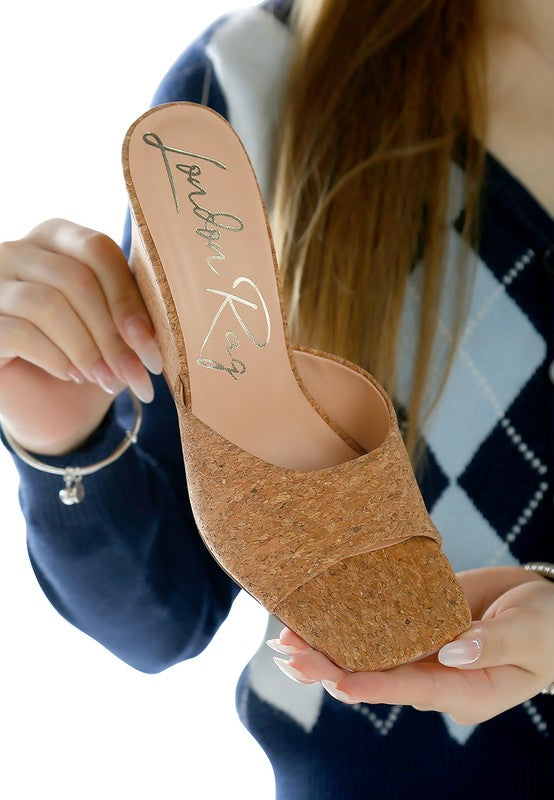 Shiloy Cork Wedge Sandals