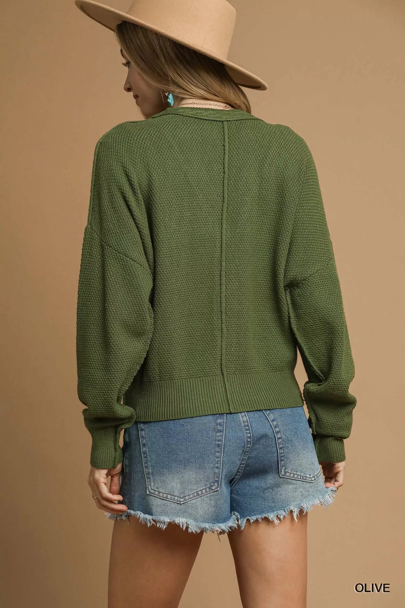 Chunky Cable Knit V-Neck Button-Up Cardigan