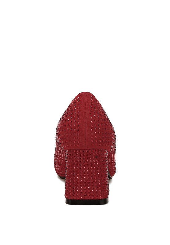 Caspia Rhinestones Embellished Pumps - Loving It Shop