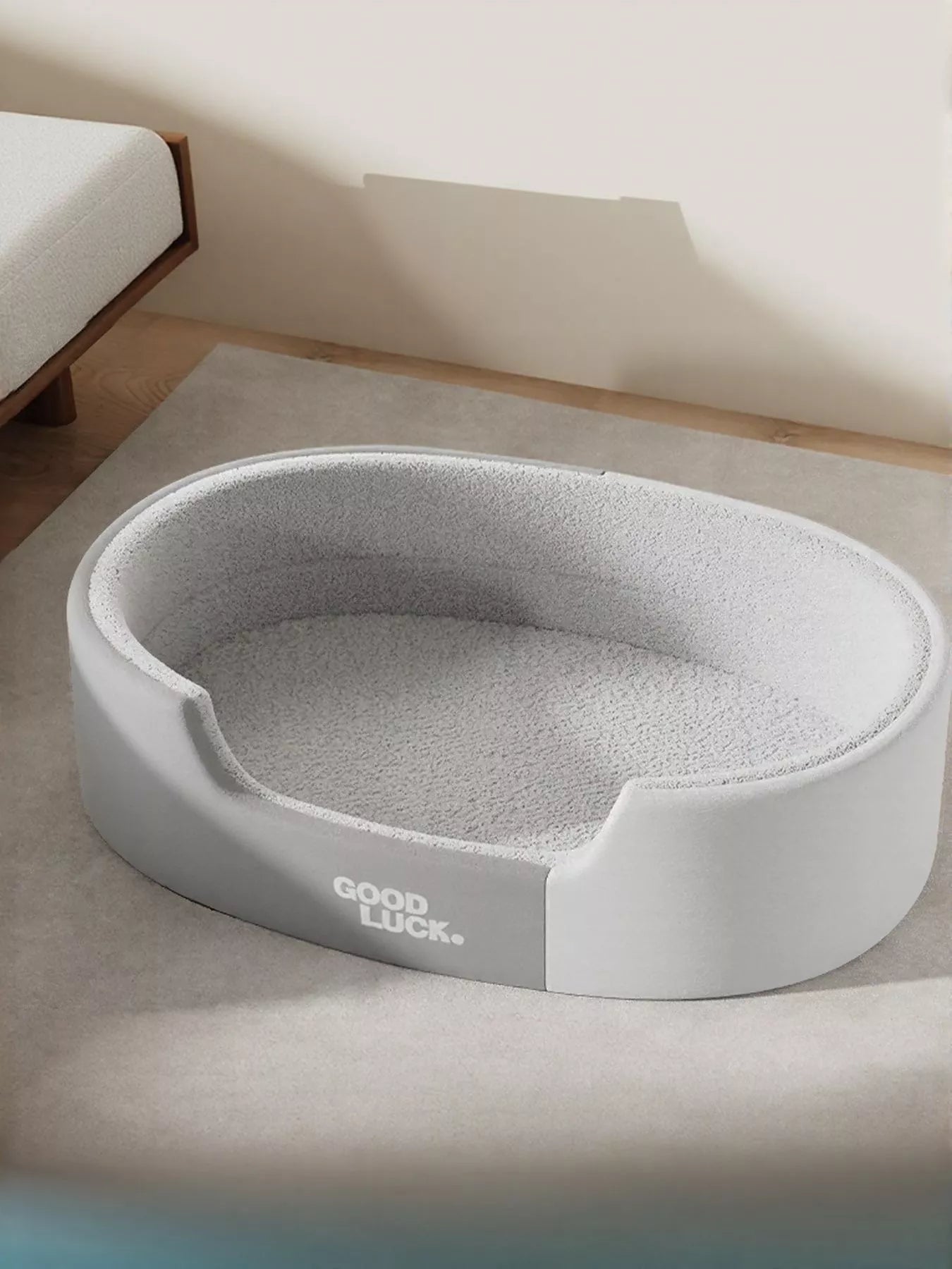 Thickened Oval Two - Tone Plush Pet Nest - Loving It Shop