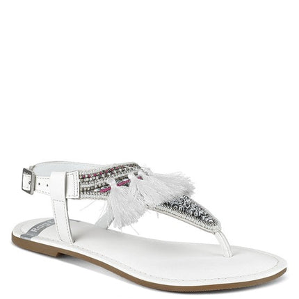 Risha Genuine Leather Tassel Sandals