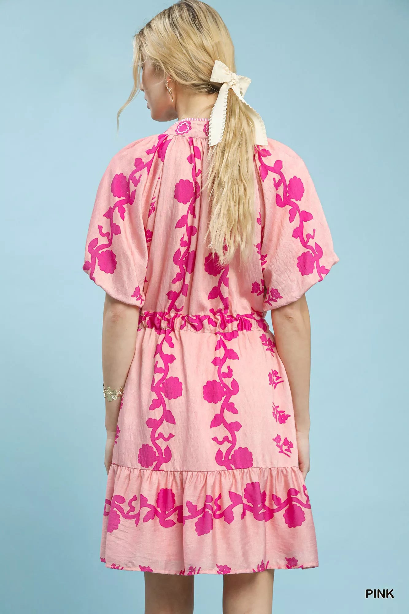 Floral Tie-Waist Boho Mini Dress