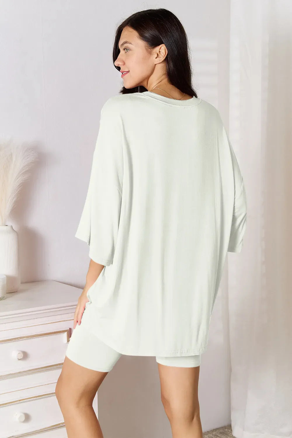 I am a Fashion Junky Full Size Soft Rayon Three-Quarter Sleeve Top and Shorts Set