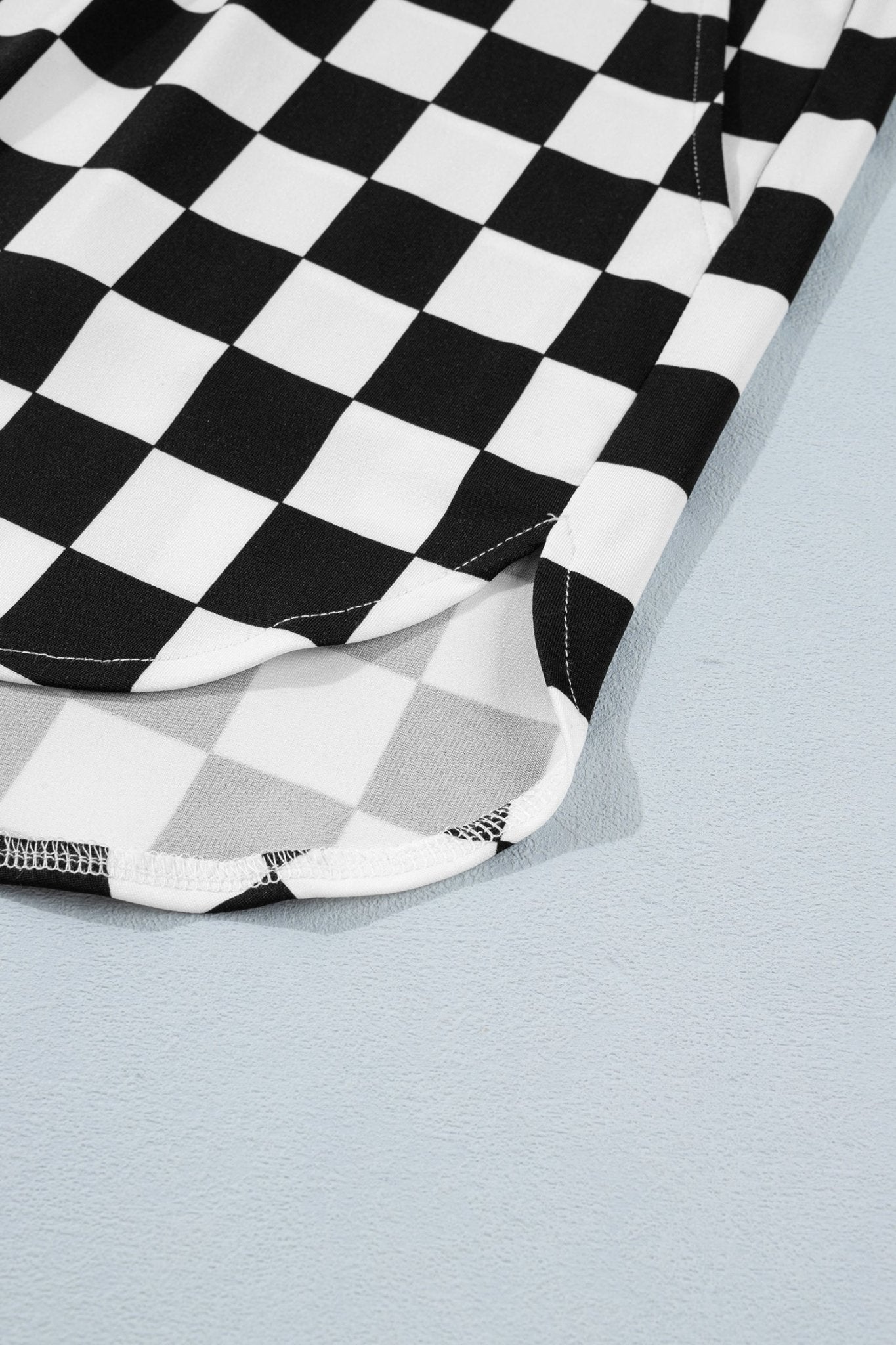 Black Plus Size Checkered Athleisure Shorts - Loving It Shop