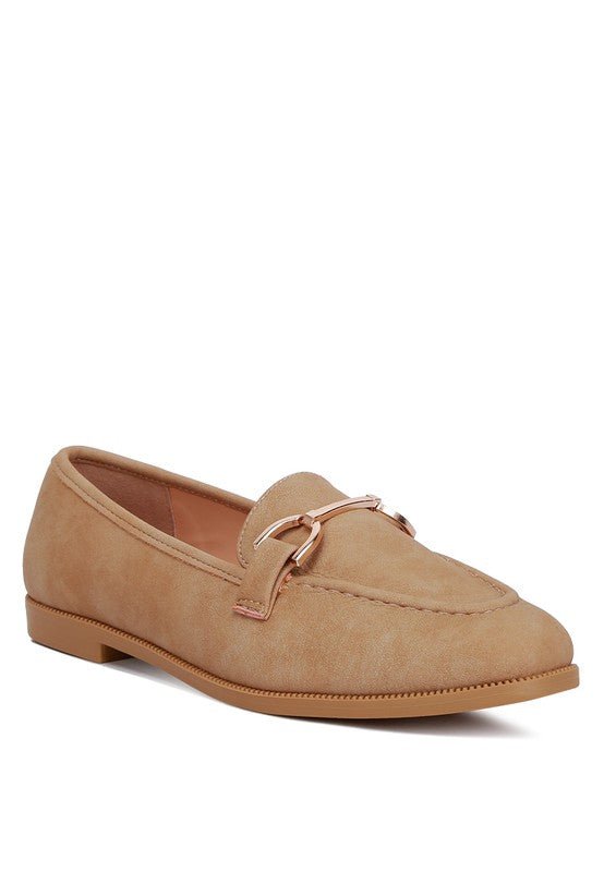 Jagger Horsebit Detail Flat Loafers - Loving It Shop