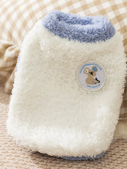 Cozy Plush Pet Sweater with Cute Patch - Loving It Shop