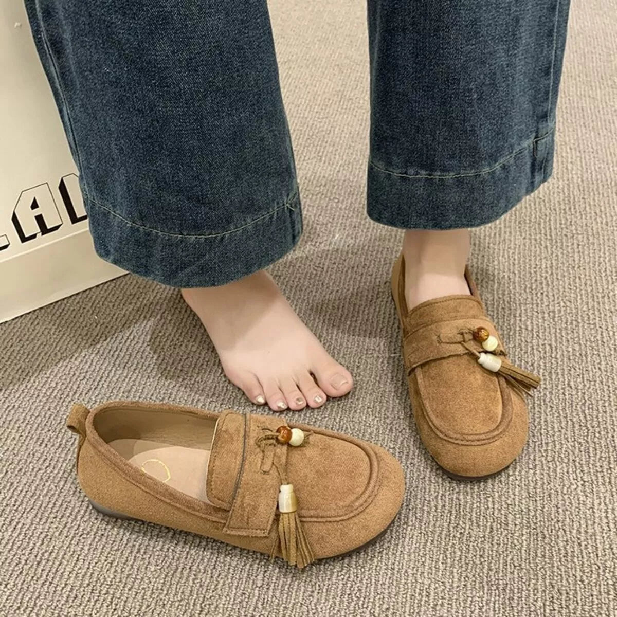 Tassel Round Toe Slip - Ons - Loving It Shop