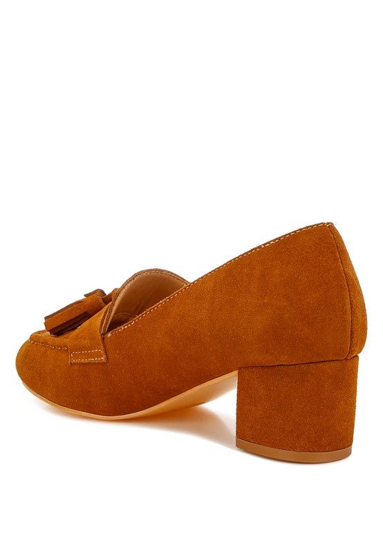 Aloha Tassels Detail Genuine Suede Loafers - Loving It Shop
