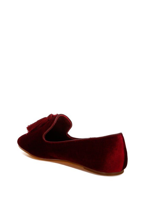 Tromso Iconic Tassel Detail Velvet Loafers - Loving It Shop