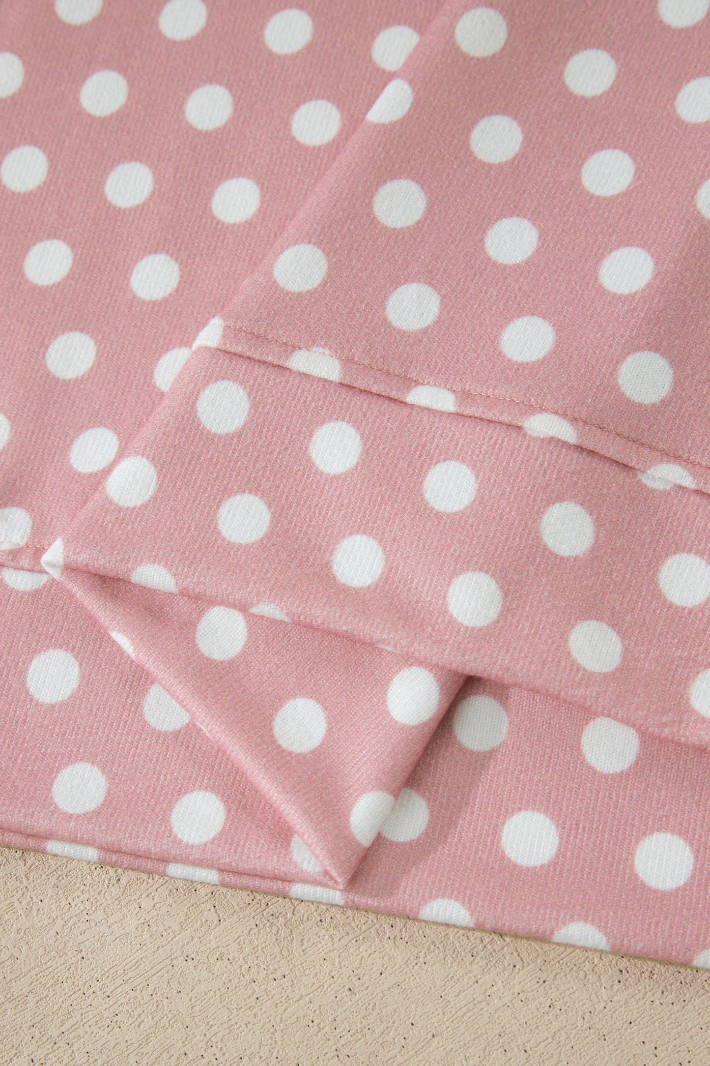 Pink Polka Dot Print Short Set