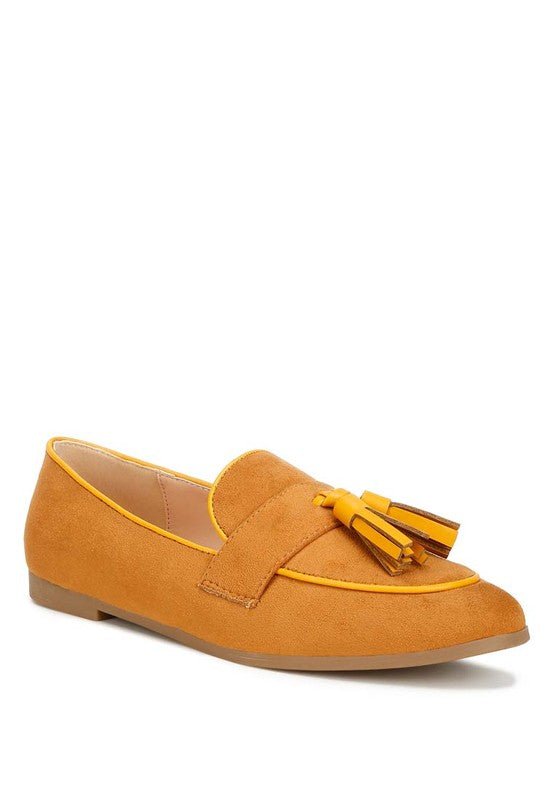 Folklore Micro Suede Tassel Loafers - Loving It Shop