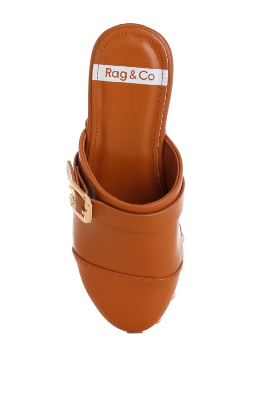 Pinto Studded Genuine Leather Clogs