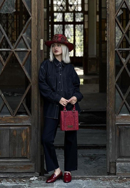 EMILIA Black Shine Forever Stud Penny Loafers - Loving It Shop